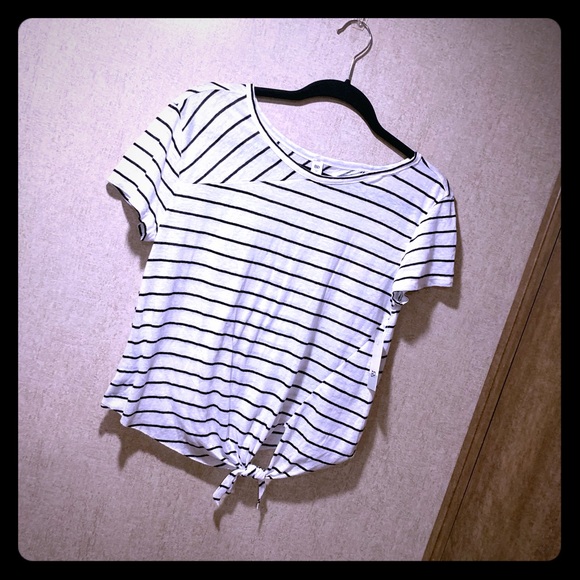 bp Tops - BP Nordstrom NWT White Black Stripes Tee Shirt